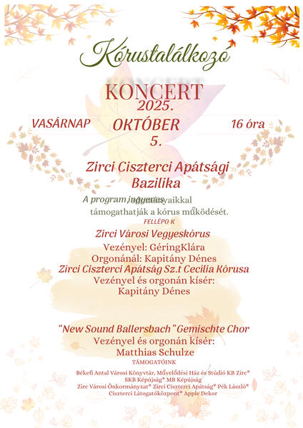Unsere Reise nach Ungarn steht bevor! Wir haben bereits ein Plakat für das Konzert erhalten und freuen uns sehr auf diese Kooperation. Unsere Reise nach Ungarn steht bevor! Wir haben bereits ein Plakat für das Konzert erhalten und freuen uns sehr auf diese Kooperation.